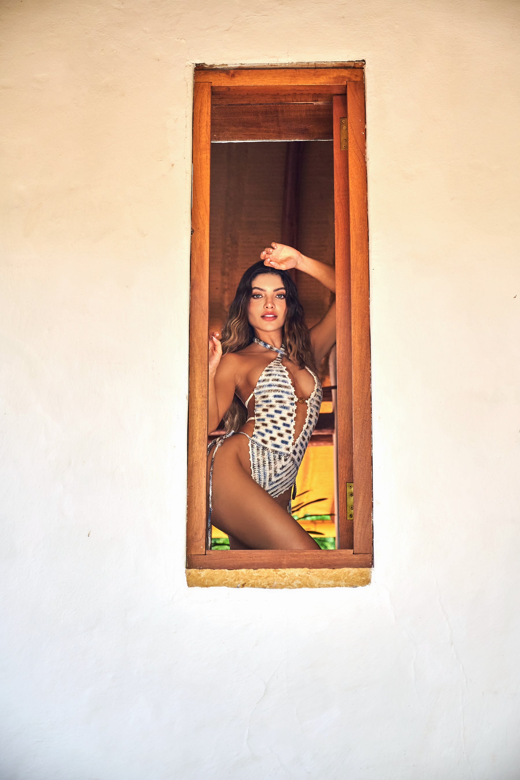 Amaranto One Piece Marfil y Azul