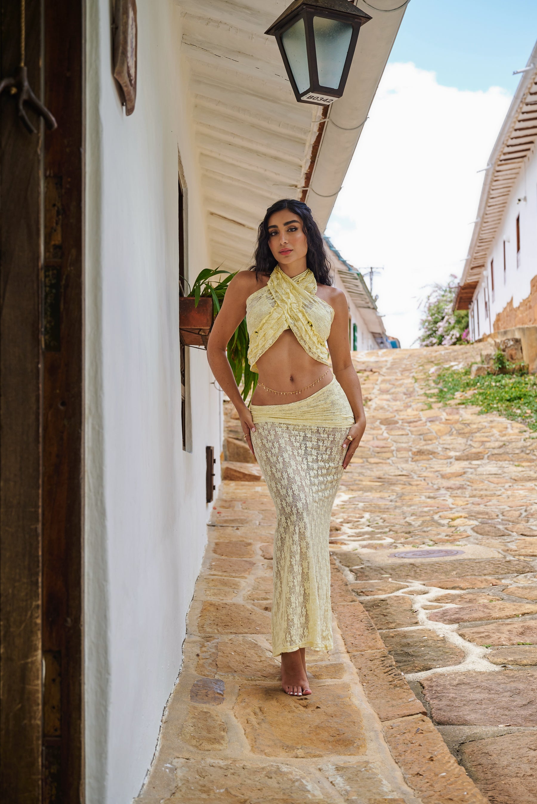 Mosquetta Maxi Skirt Amarillo Pastel