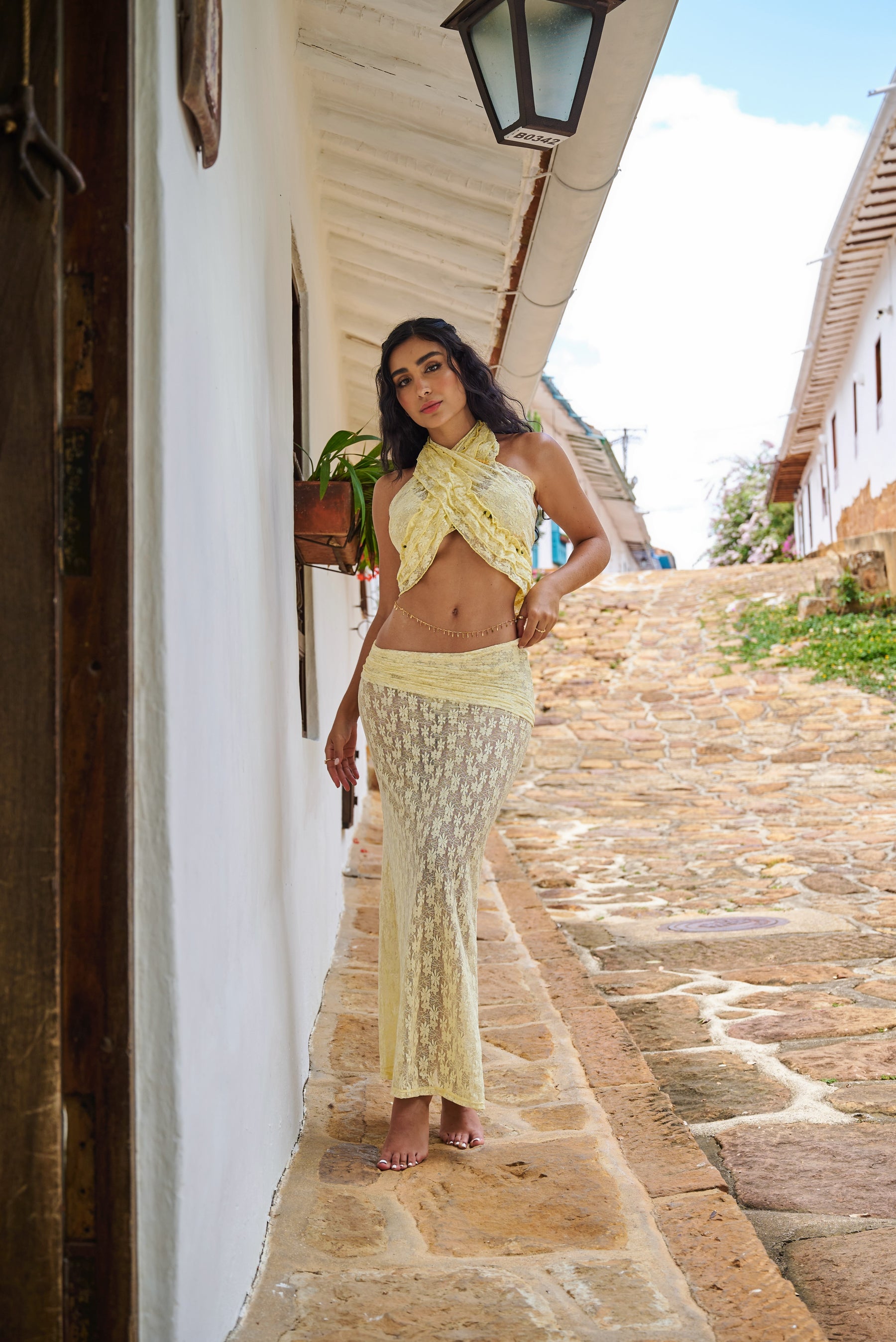 Mosquetta Maxi Skirt Amarillo Pastel