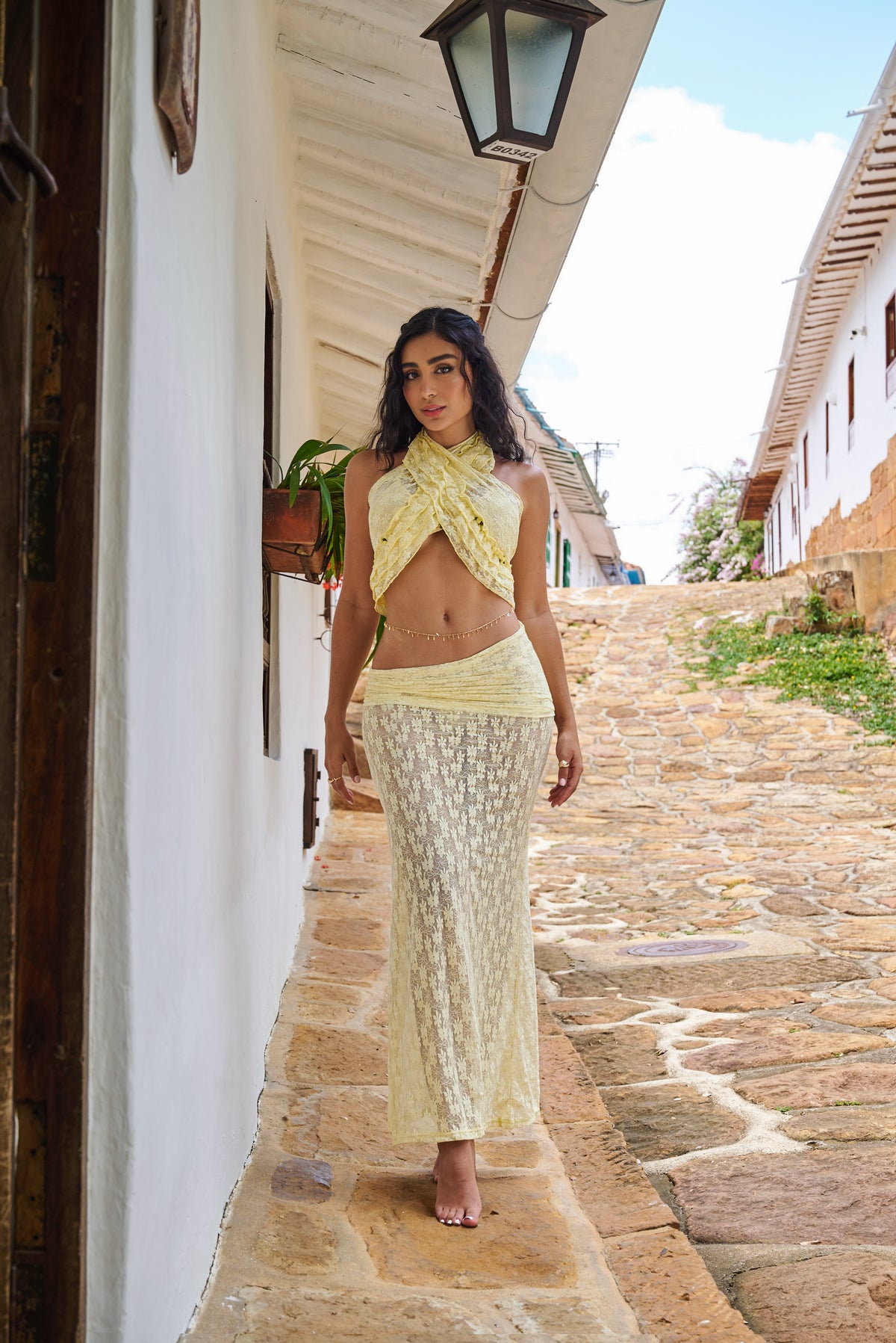 Mosquetta Maxi Skirt Amarillo Pastel