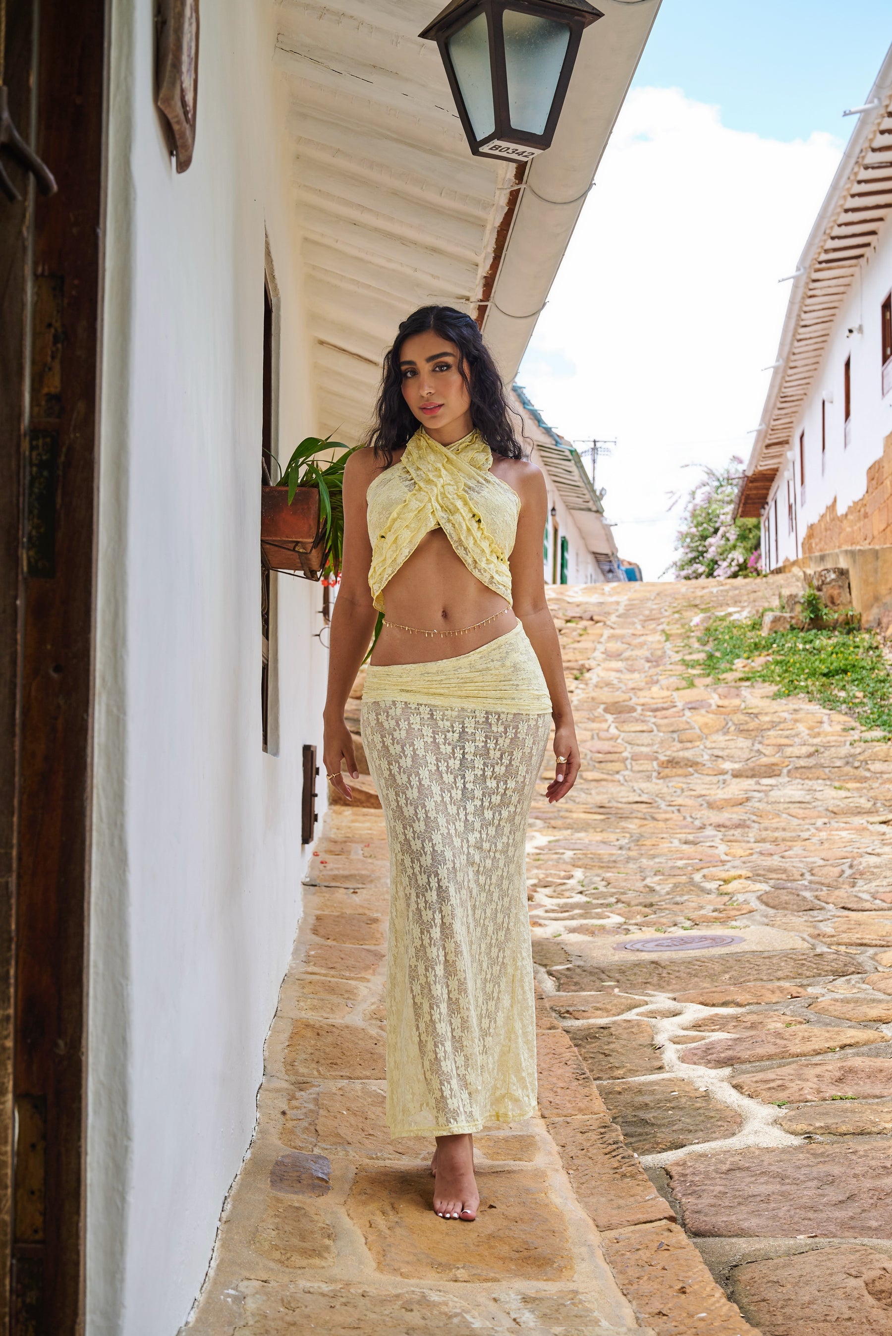 Mosquetta Maxi Skirt Amarillo Pastel