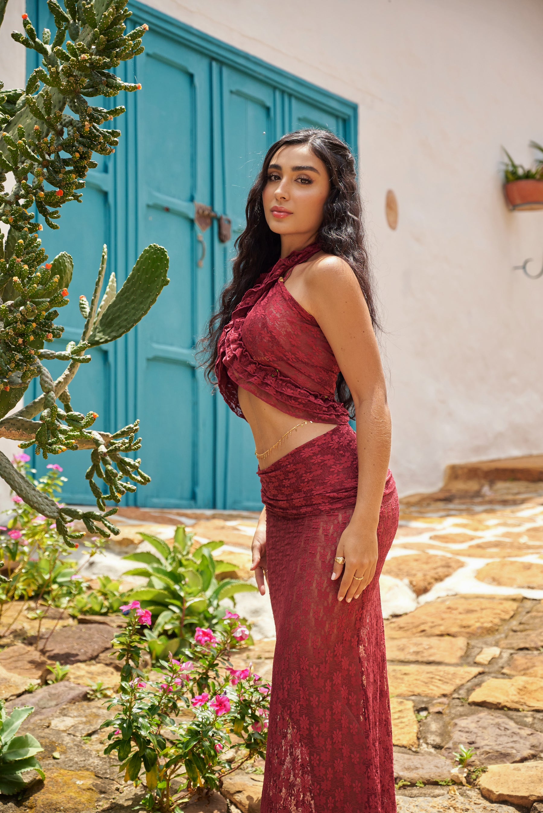 Mosquetta Maxi Skirt Vino Tinto