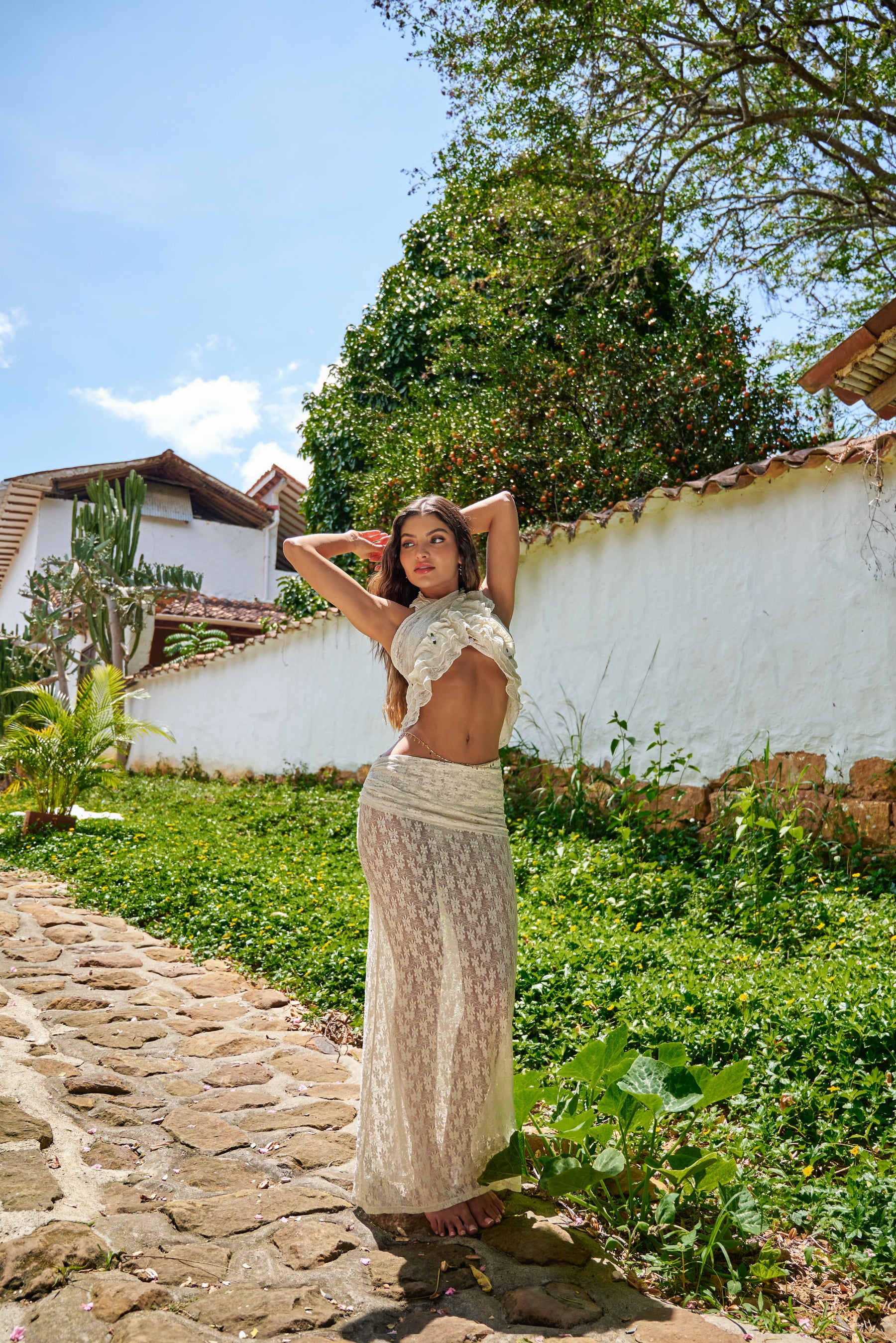 Mosquetta Maxi Skirt Marfil