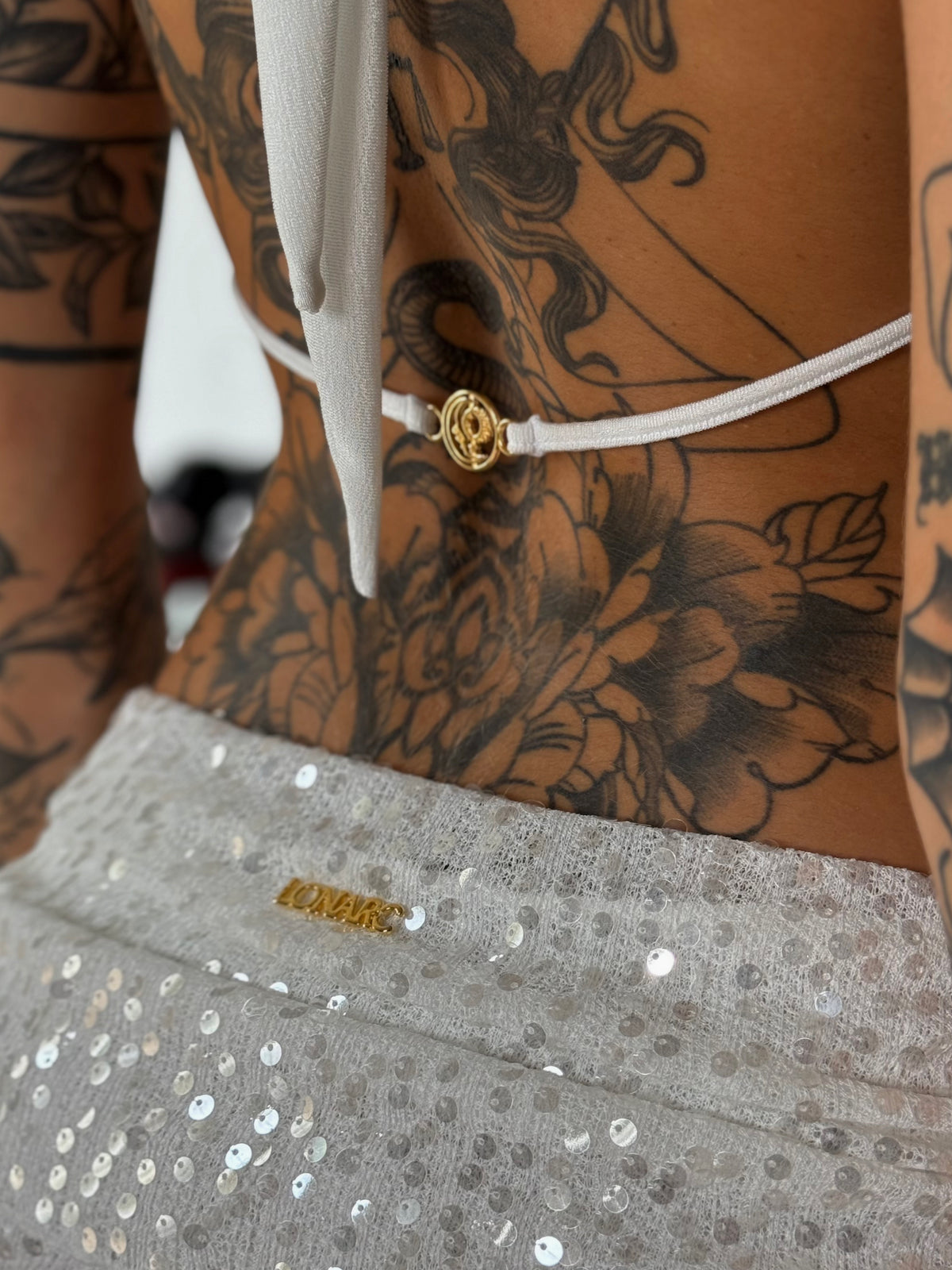 Gigi Top Blanco Lentejuelas