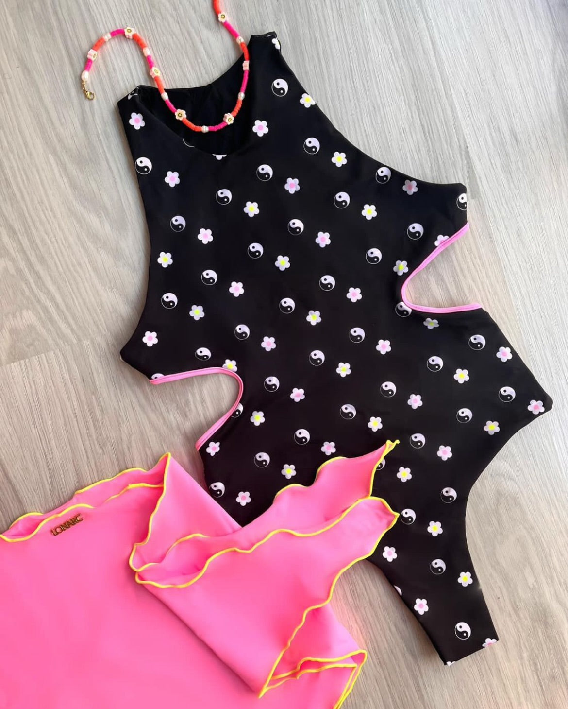 Rue One Piece Symbols Print and Gummy Bias