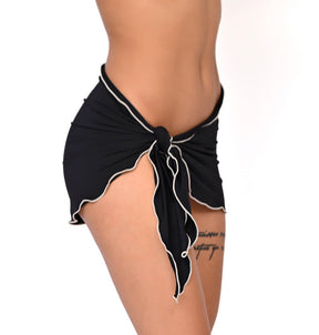 Kat cover up Negro con Ruche Nude