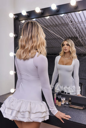 Ballerina Sleeves Dress Marfil