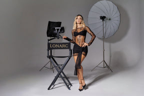 Lady Lace Mini Dress - Negro