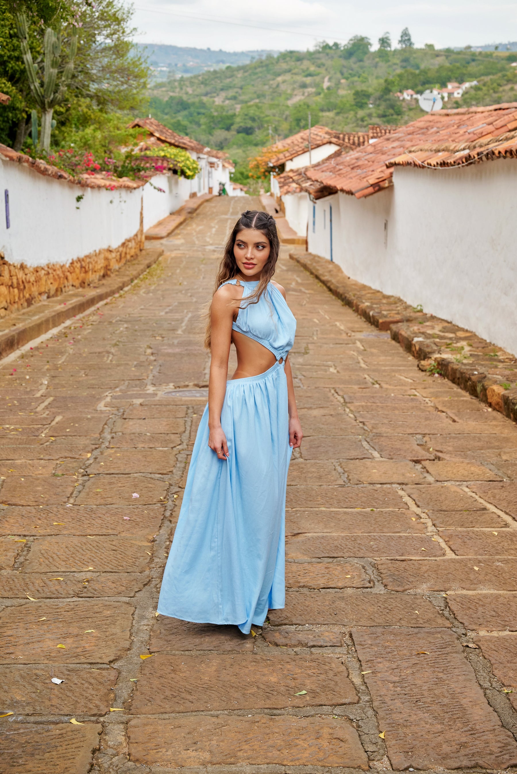 Amarilis Maxi Dress Baby Blue