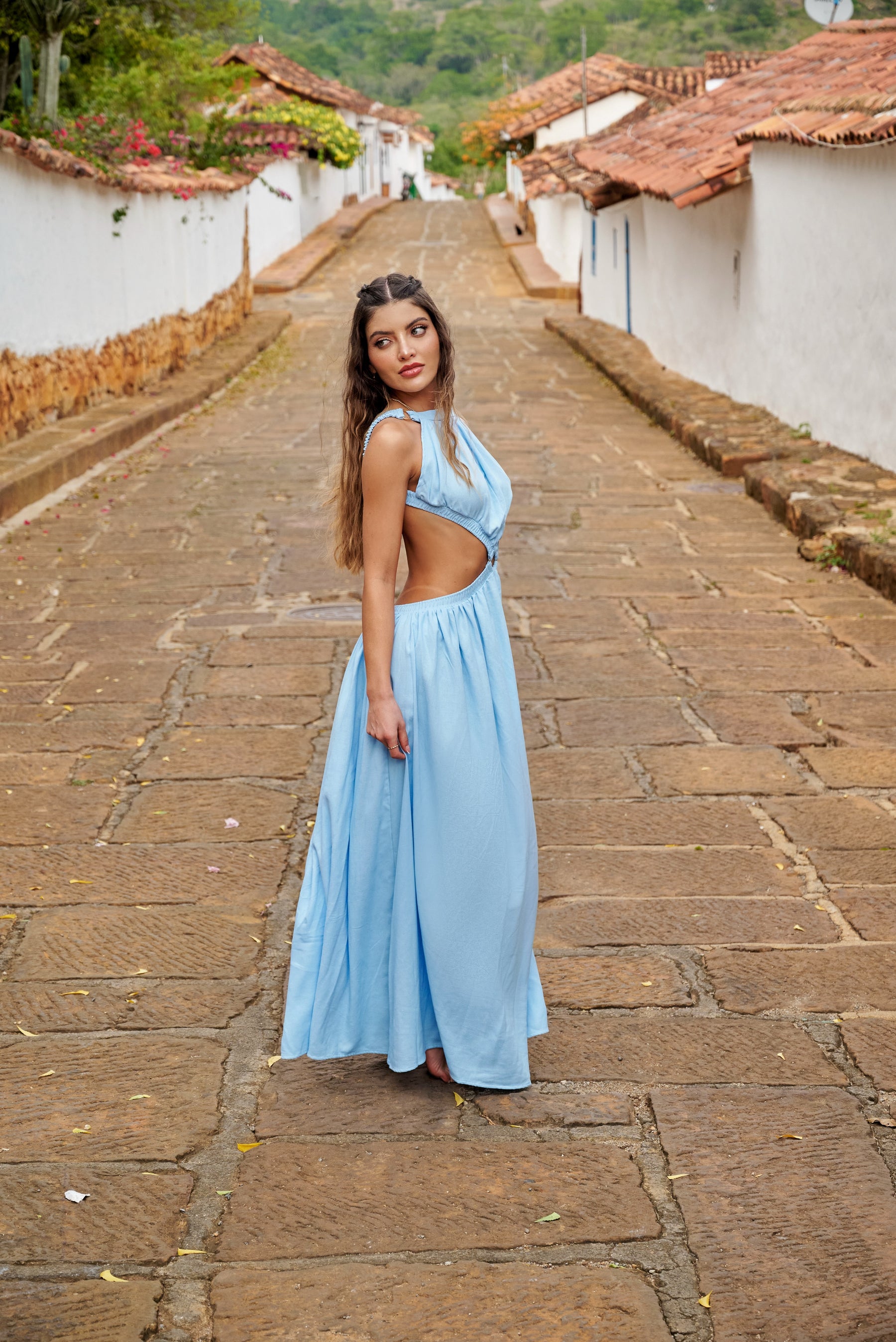 Amarilis Maxi Dress Baby Blue