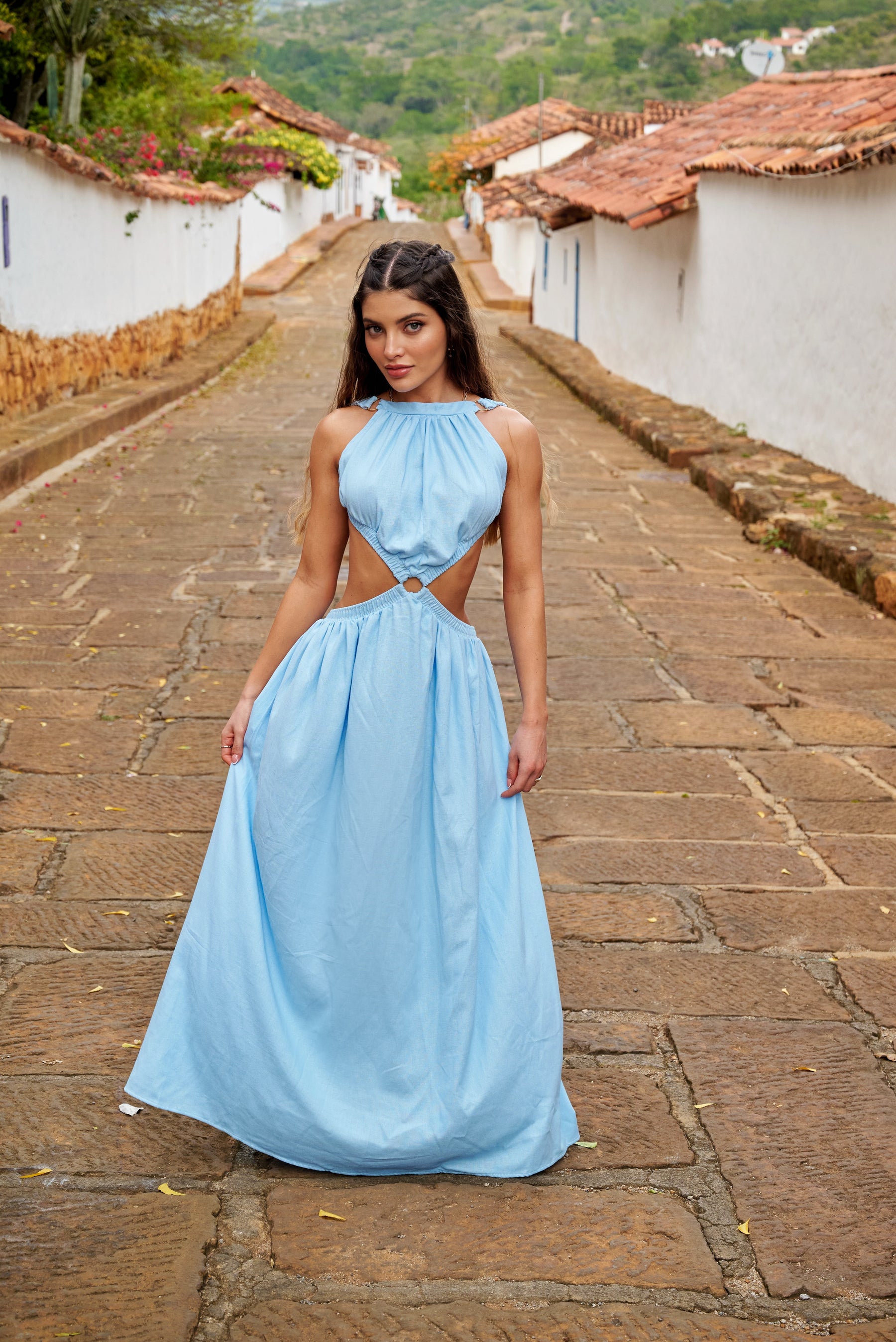Amarilis Maxi Dress Baby Blue