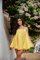 Oia Cotton Dress - Amarillo