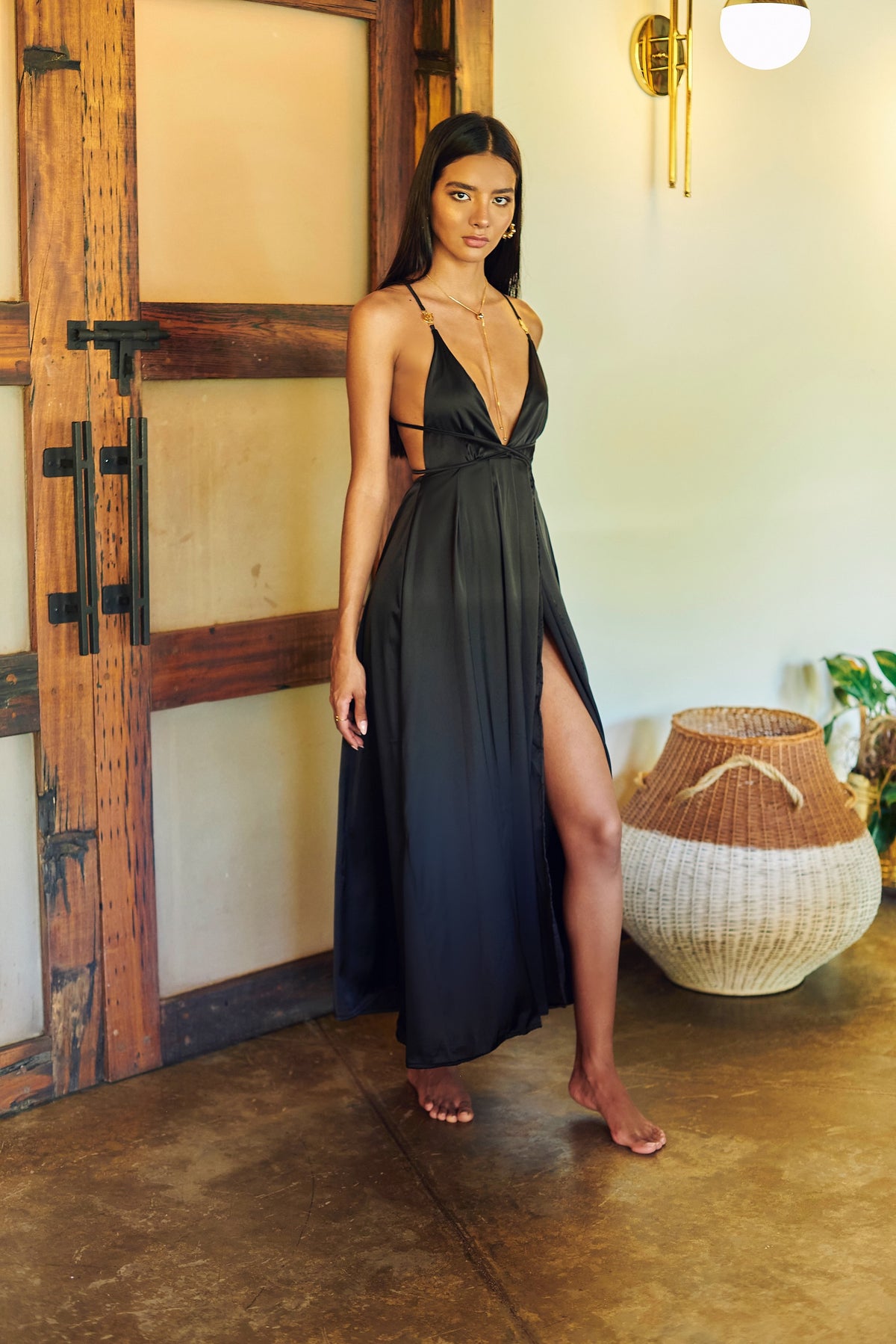 Ibiza Maxi Luxe Dress Negro