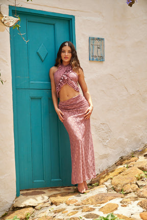 Mosquetta Maxi Skirt Malva Rosado
