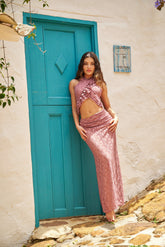 Mosquetta Maxi Skirt Malva Rosado