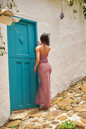 Mosquetta Maxi Skirt Malva Rosado