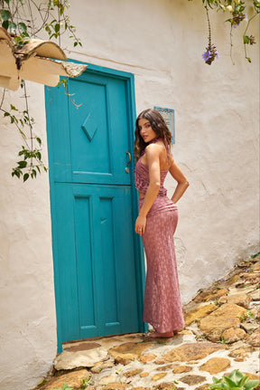 Mosquetta Maxi Skirt Malva Rosado