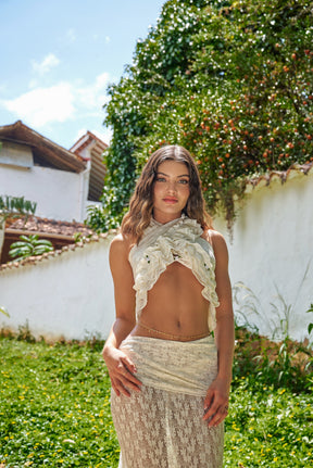 Mosquetta Maxi Skirt Marfil