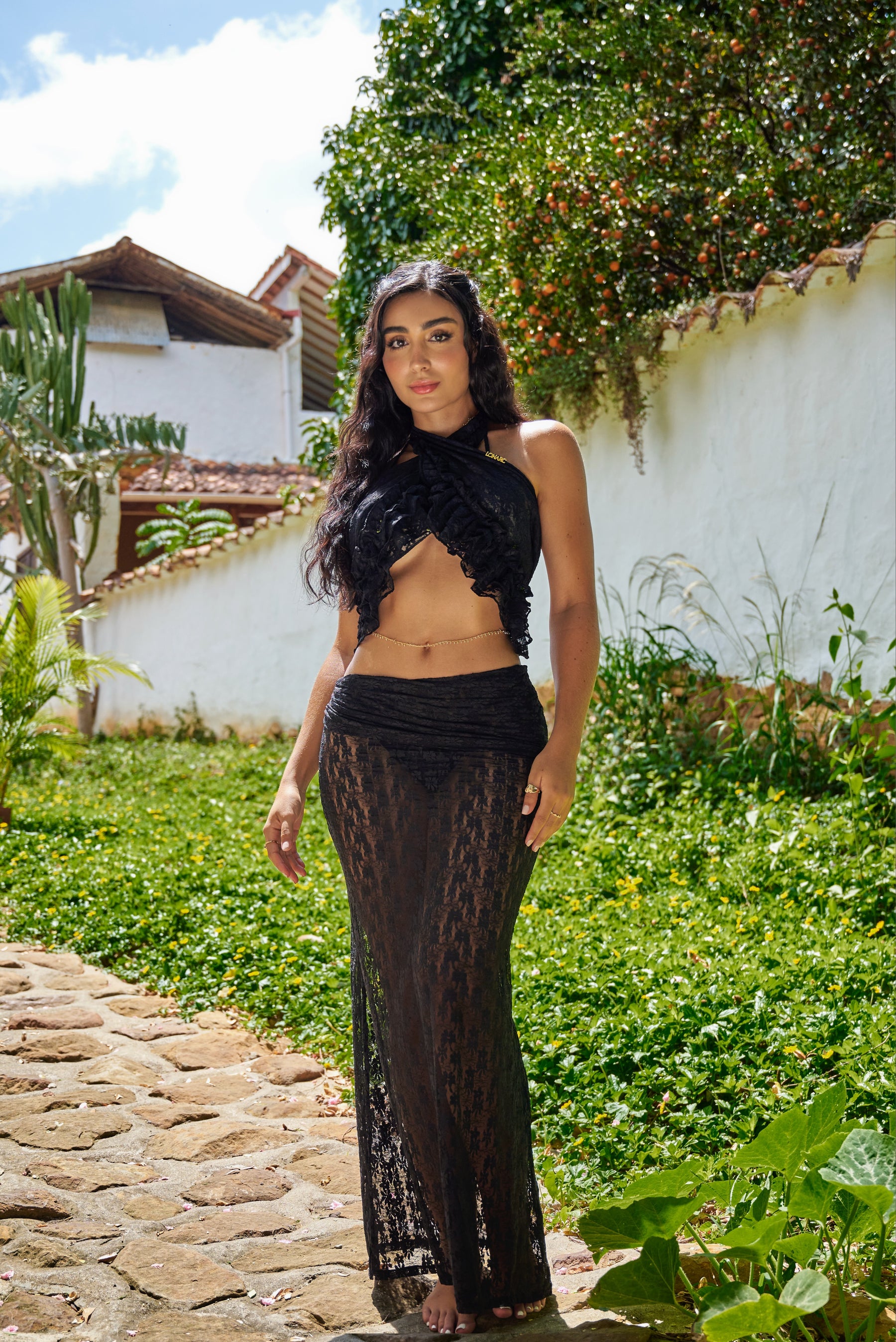 Mosquetta Maxi Skirt Negro