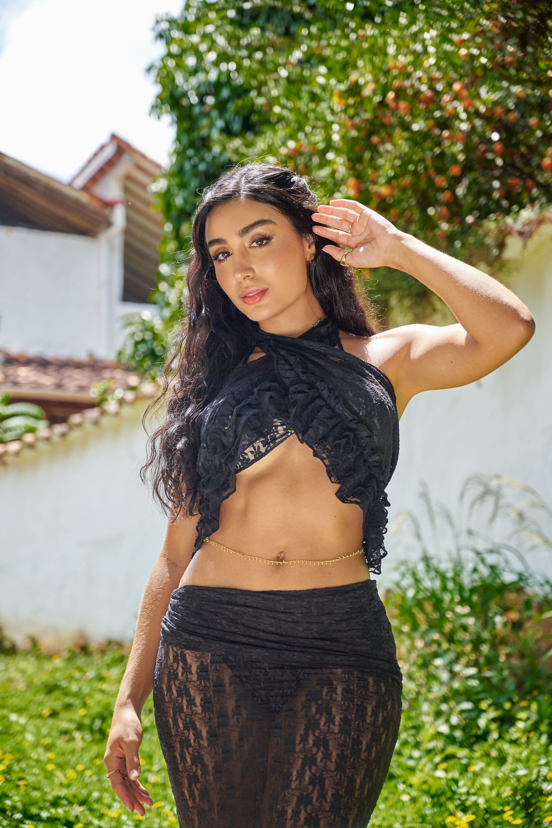 Mosquetta Maxi Skirt Negro