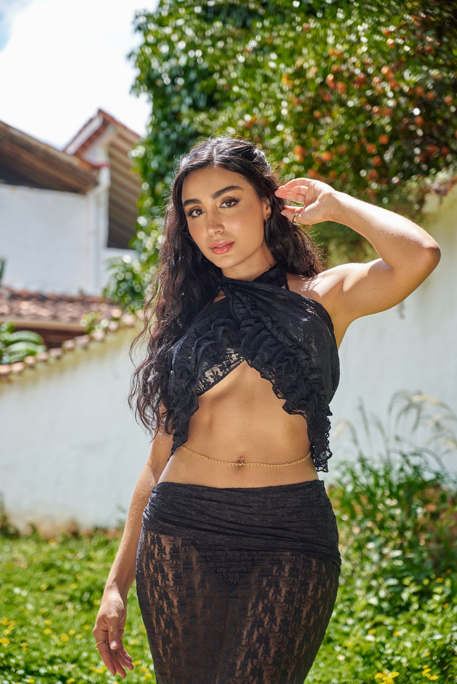 Mosquetta Maxi Skirt Negro