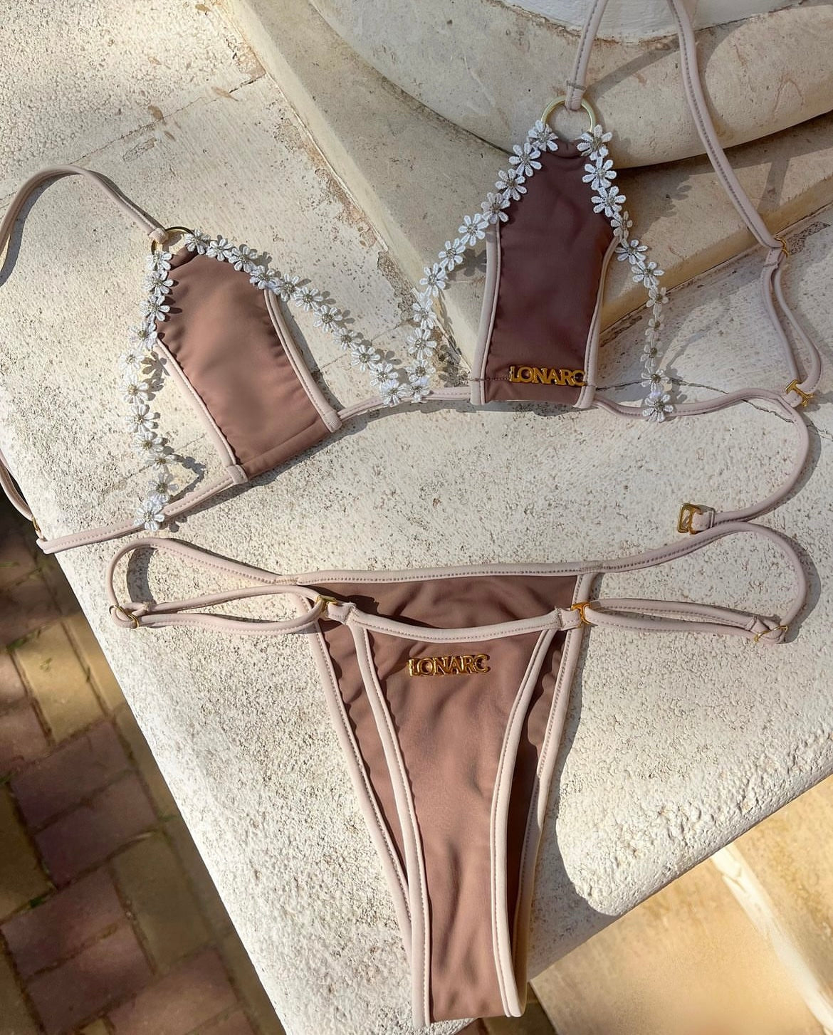 Cassie Top Caramel and Nude Strips - Limited Edition