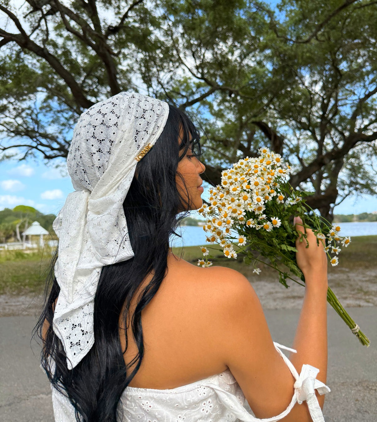 Pañoleta Margarita Blanca