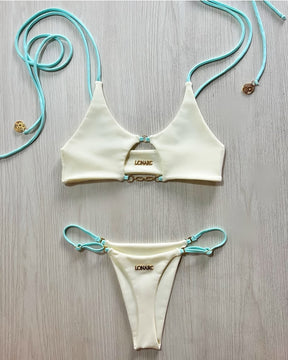 Formentera Bottom Blanco Crema y Tiras Azul Menta (Copy)