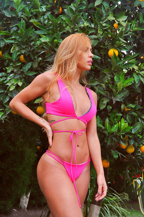 Cartagena Bottom Fucsia and Phyton Print Double Side