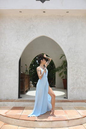 Ibiza Maxi Dress Baby Blue