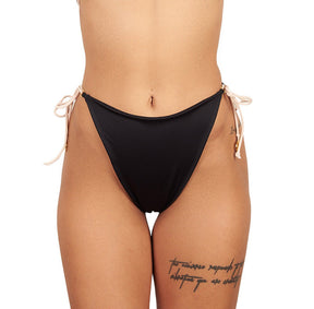 Gema Bottom Black and Nude Strips