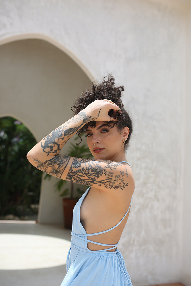 Ibiza Maxi Dress Baby Blue
