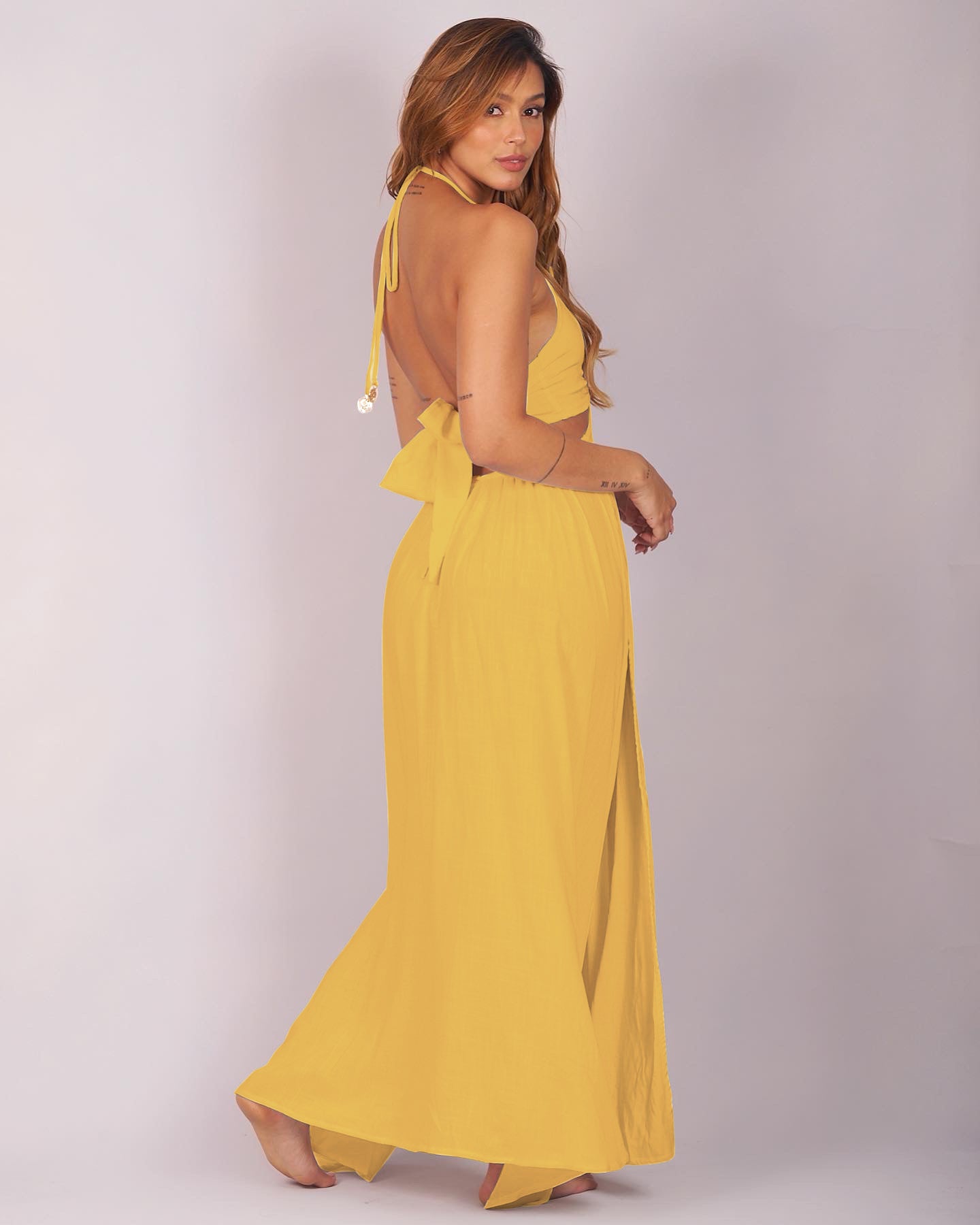 Santorini Dress Mustard
