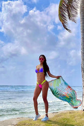 Arce Bottom Fucsia, Lila y Tiras Neon Yellow Reversible