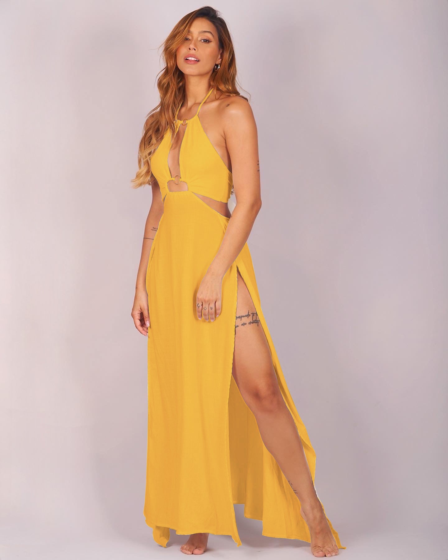 Santorini Dress Mustard
